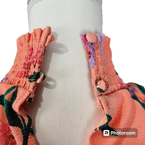 TINSEL Smocked Mock-Neck Blouson Floral Maxi Dress - Picture 8 of 12